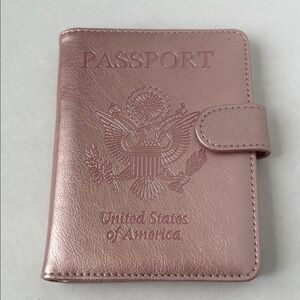 Pink Passport and card Holder